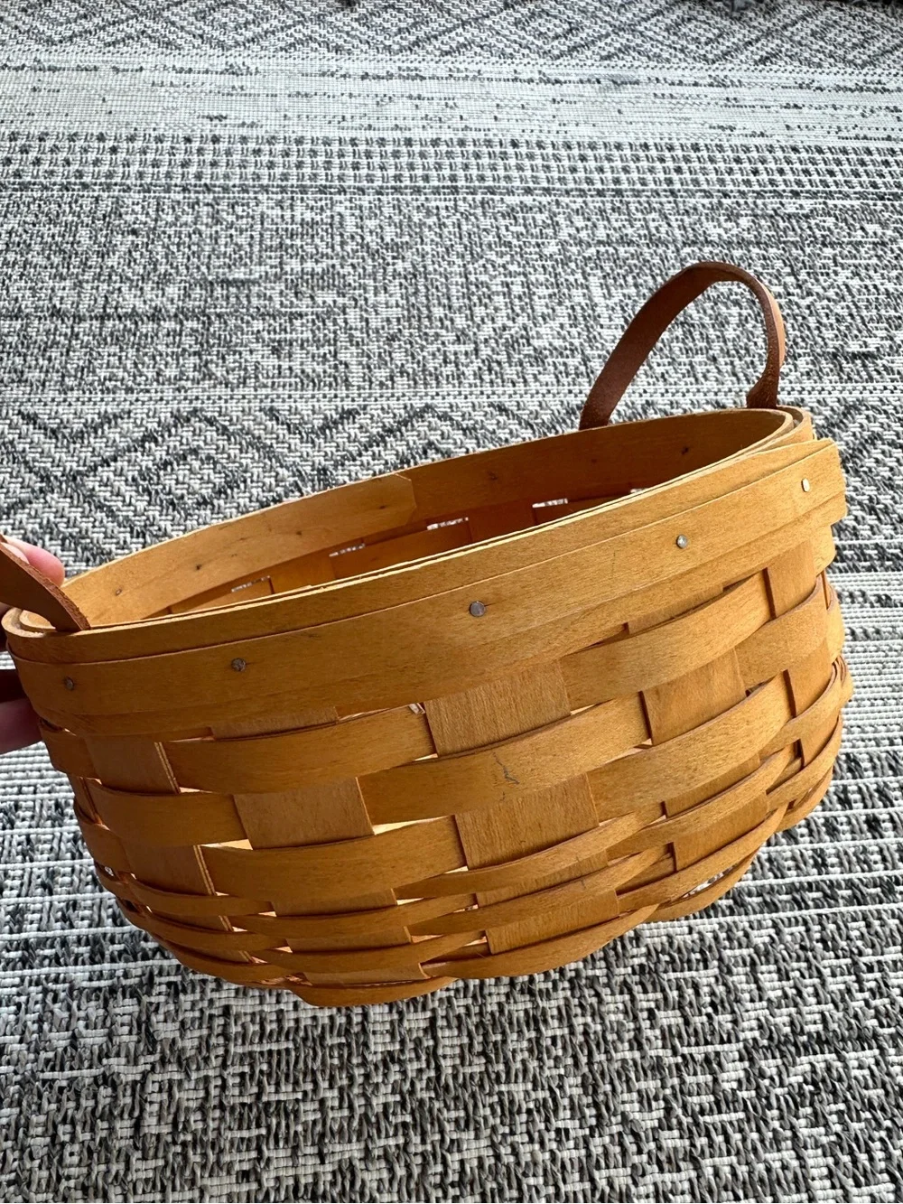 Longaberger Darning Basket (2001) with Liner and Protector